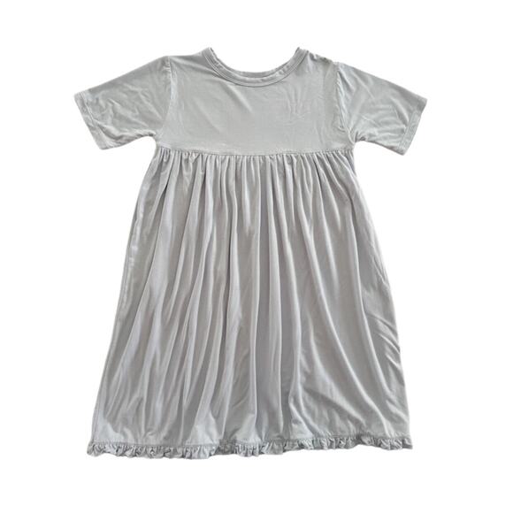 Kickee Pants Light Blue Bamboo Short Sleeve Swing Dress Size S(6/8) - Picture 1 of 4